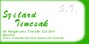 szilard timcsak business card